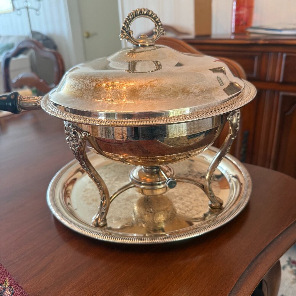 M. Rogers Sterling Silver Chafing Dish - Circa 1950s/60s